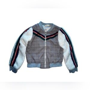 Girls Hannah Banana Plaid Sherpa Jacket